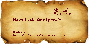 Martinak Antigoné névjegykártya